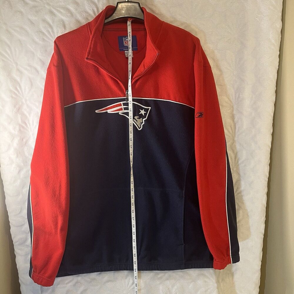 New England Patriots- NFL Reebok quarter-zip fleece sweater jacket 3XL (XXXL)